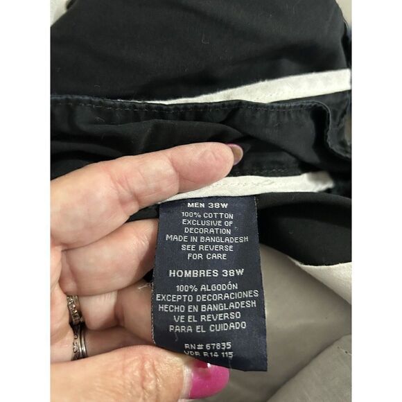 Nautica Black Cargo Shorts Relaxed Men's Size 38 - Picture 4 of 5